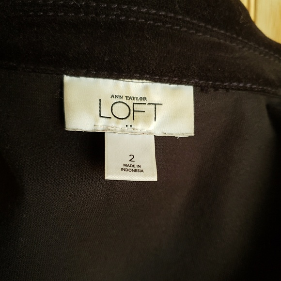 ANN TAYLOR LOFT Black Velour Jacket - Picture 8 of 8